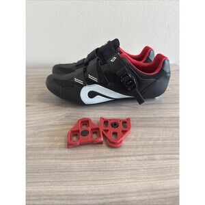 Peloton Bike Shoes EU Size 48 US Size 14 Cycling Spin Shoes Black White